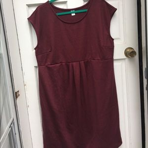 Wine maternity dress