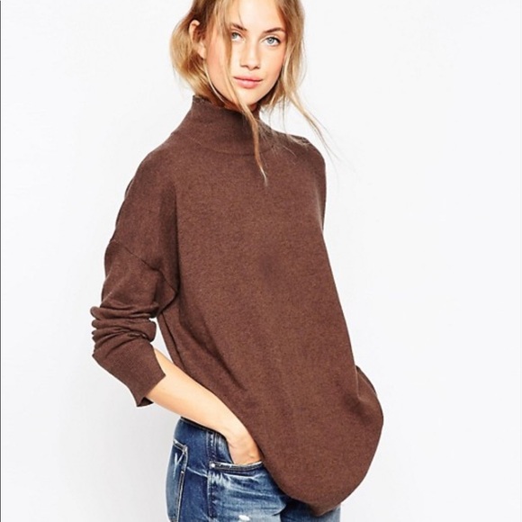 Asos Sweaters - ASOS Tunic With High Neck In Cashmere Blend