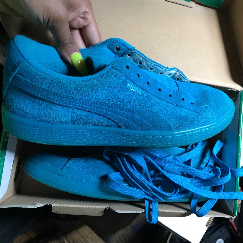 Pumas -Suede iced fluo jr