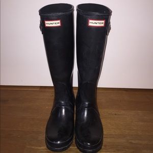 Women's Original Tall Gloss Black Hunter Boots