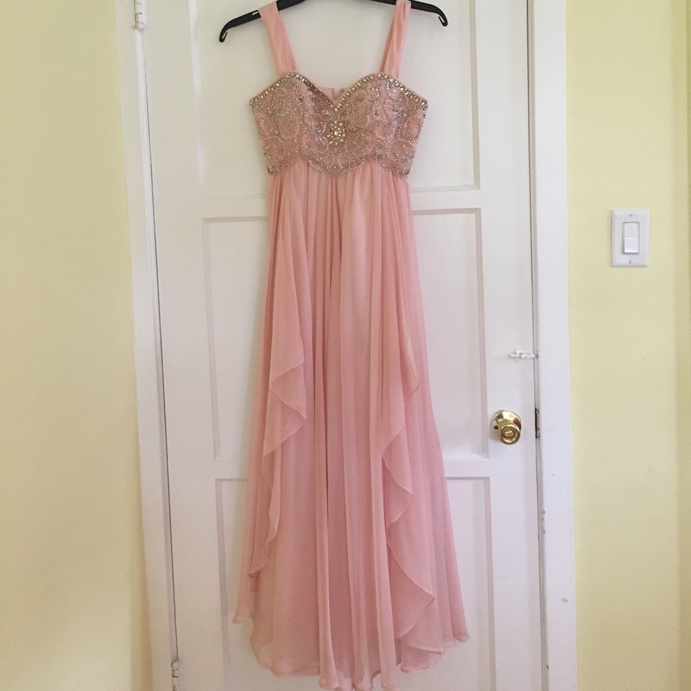 Long pink dress!!!!