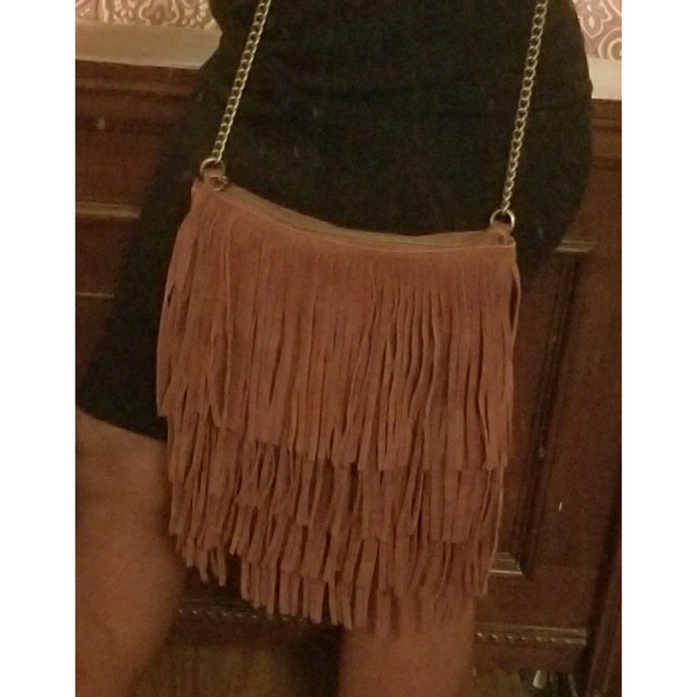 Brand New Brownish Reddish Fringe Beauty Purse - Picture 1 of 7