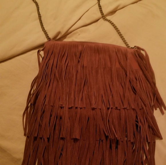 Brand New Brownish Reddish Fringe Beauty Purse - Picture 4 of 7