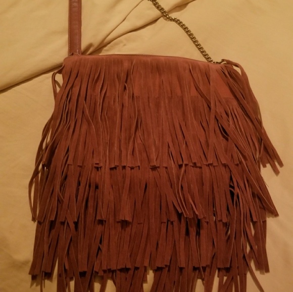 Brand New Brownish Reddish Fringe Beauty Purse - Picture 7 of 7