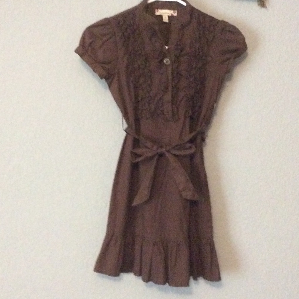 dress with ruffles on top
