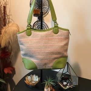 Etienne Aigner Bag Tan Multicolor & Lime Green