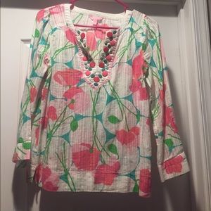 Flowered and Jeweled Lilly Pulitzer Tunic