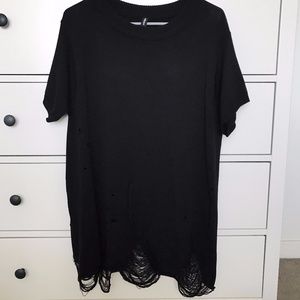 Disturbia Black Ripped Sweater/Dress