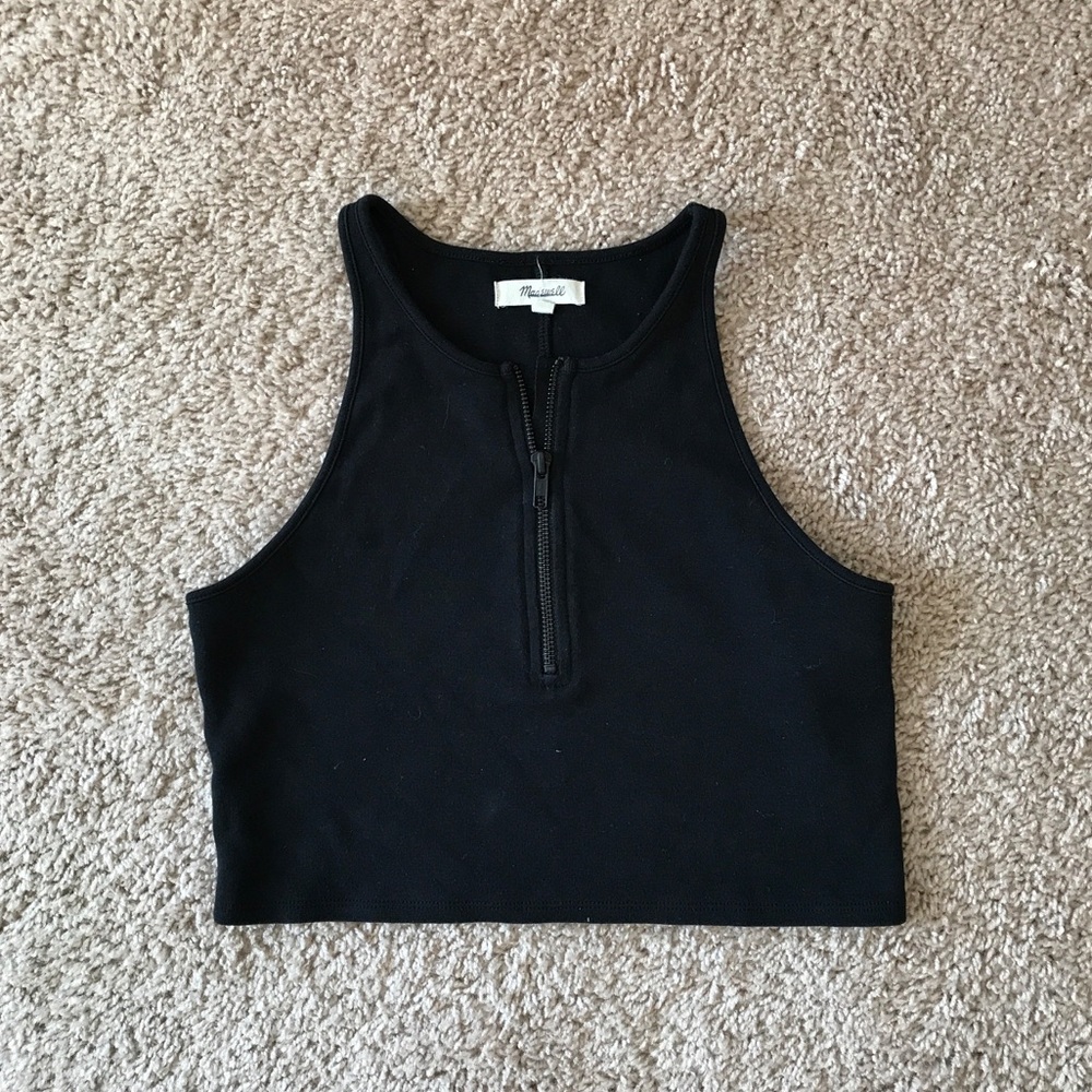 Madewell Offline Half Zip Crop Top