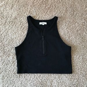 Madewell Offline Half Zip Crop Top