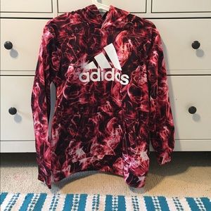 Adidas sweatshirt with flames
