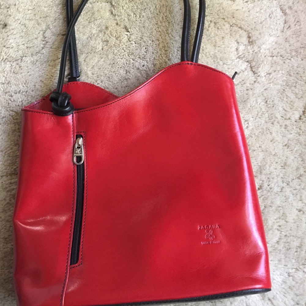 Zagara leather convertible handbag
