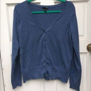 Blue cardigan