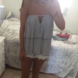 Free People Baby Blue Tube Top