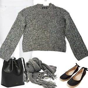 Topshop cropped knit sweater