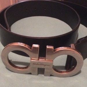 Black leather belt