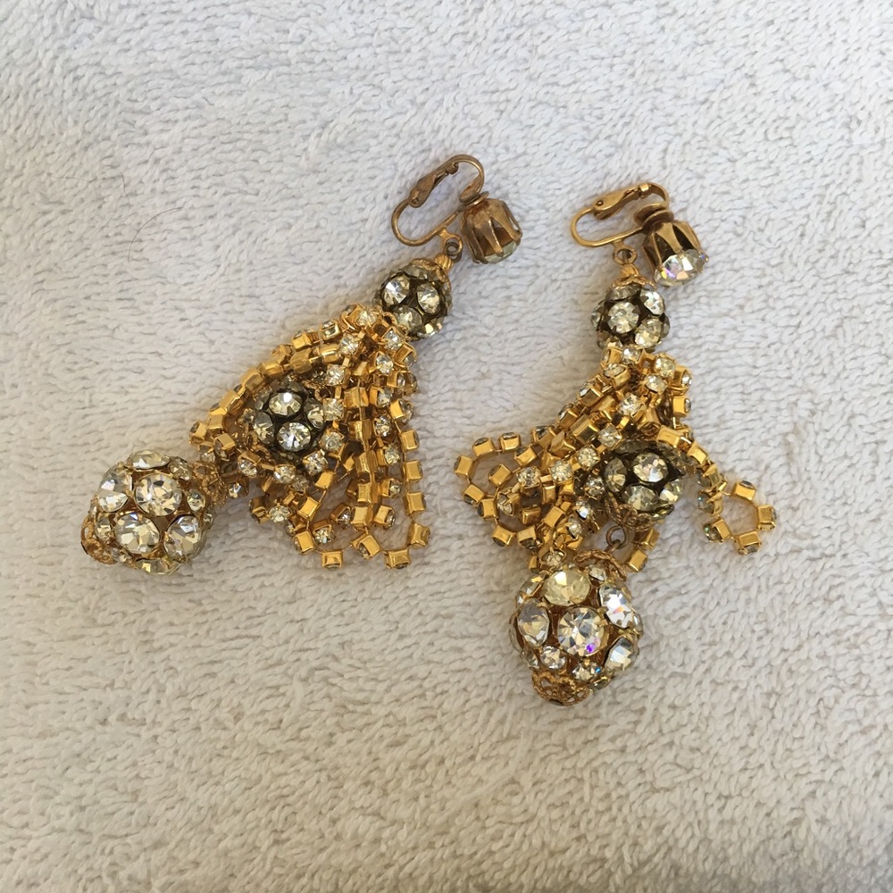 Chandler clip ons earrings with Rhinestones