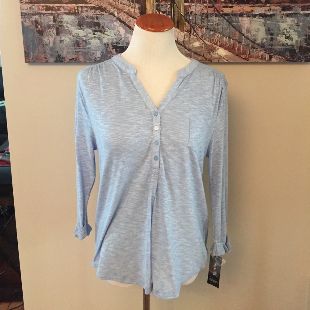 Style&Co. 3/4 Sleeve Henley Top