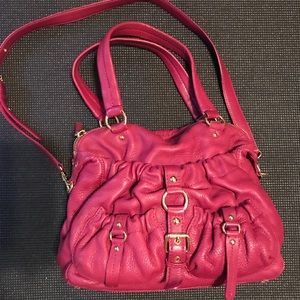Authentic Michael Kors raspberry leather purse 👛