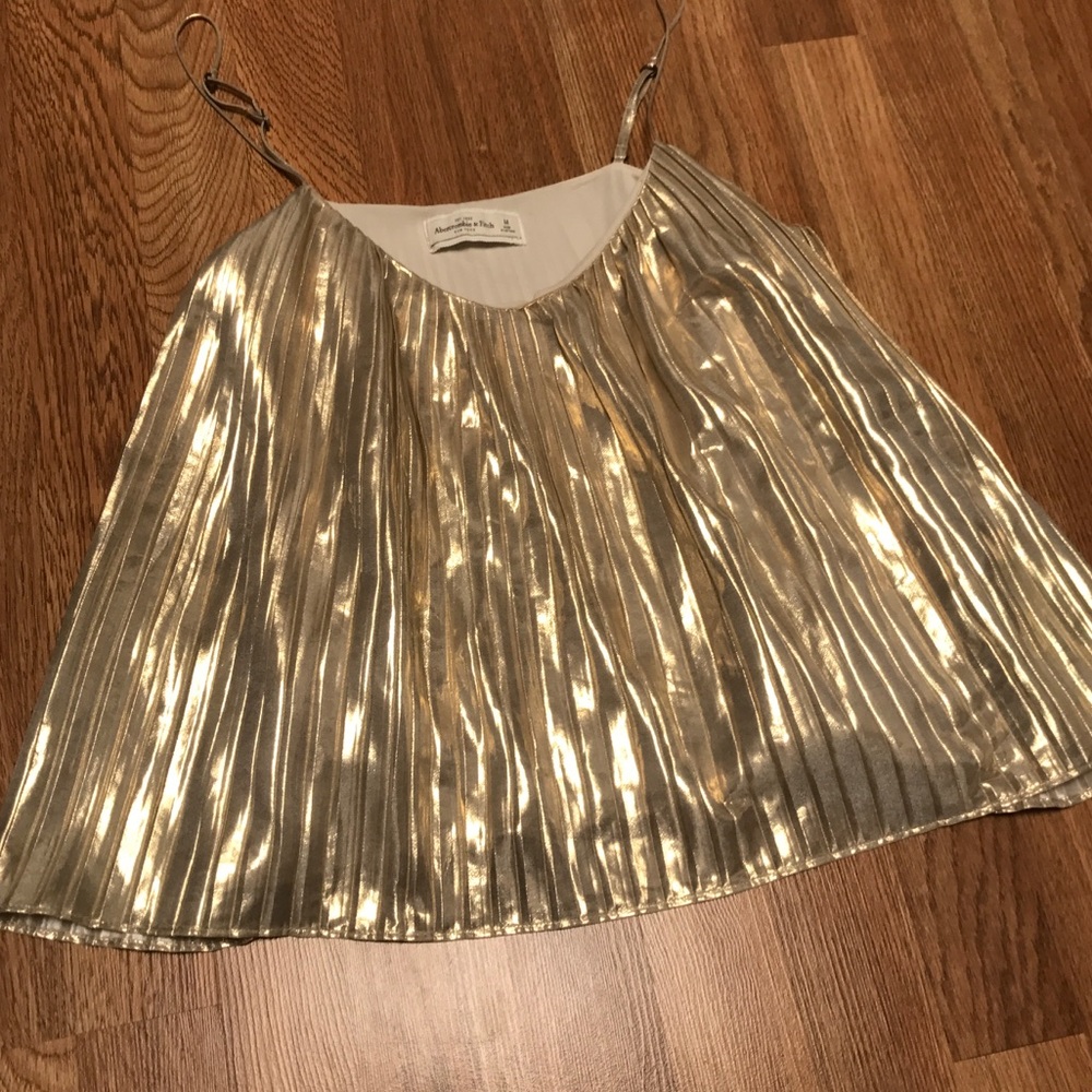 Metallic gold crop top