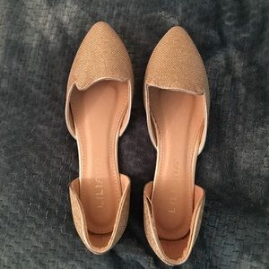 Gold Sparkle Ballet Flats, Size 5