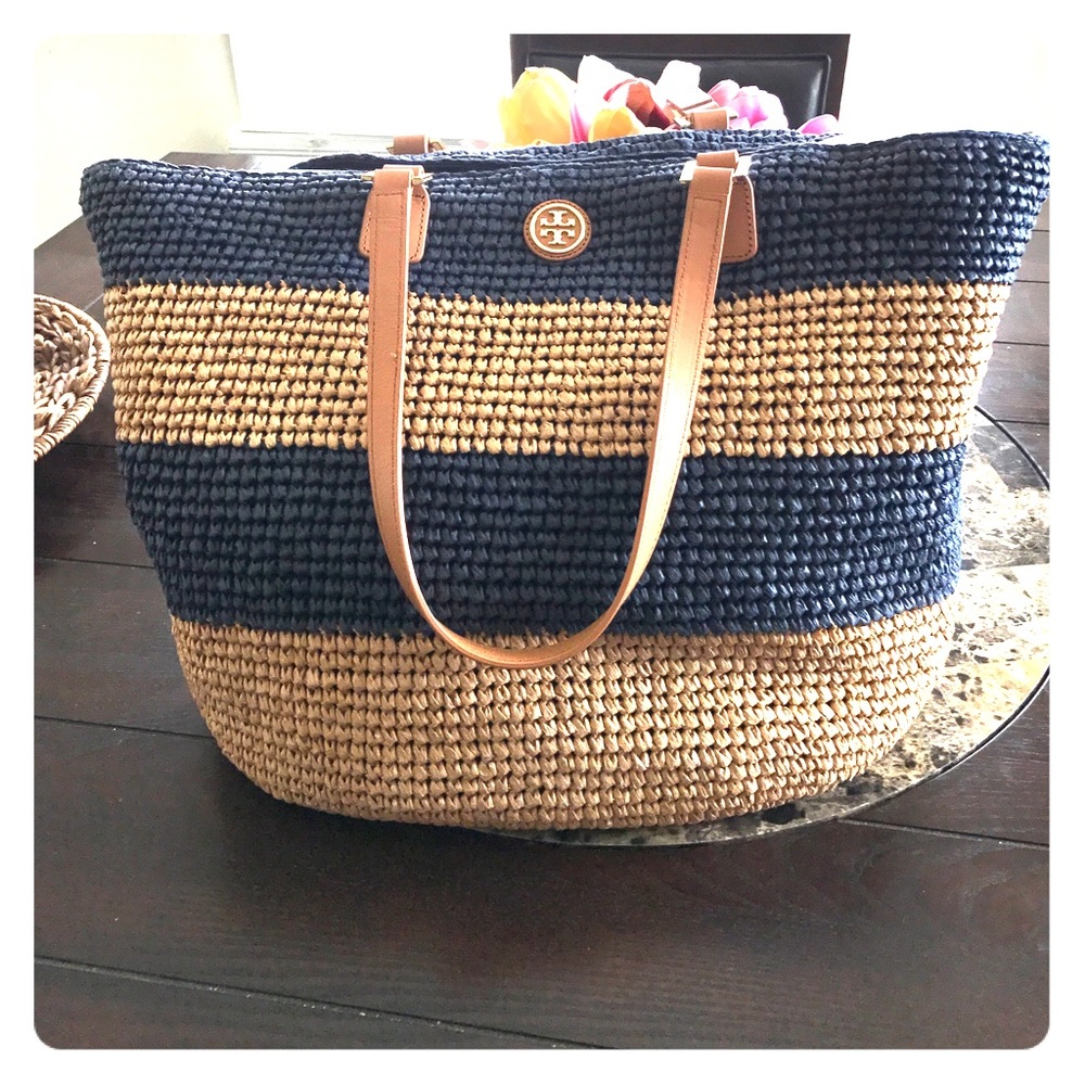 Tory Burch authentic straw tote