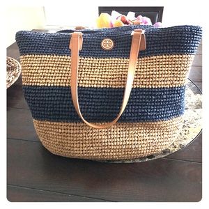 Tory Burch authentic straw tote