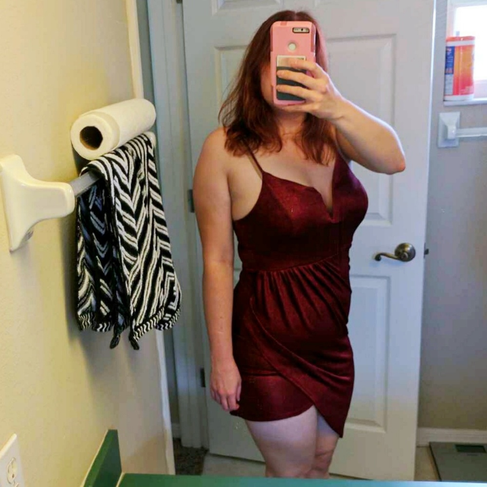 Classy, ruby red dress