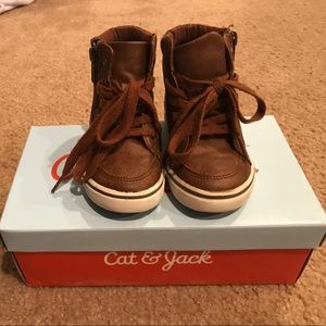 High Top Tan Sneakers