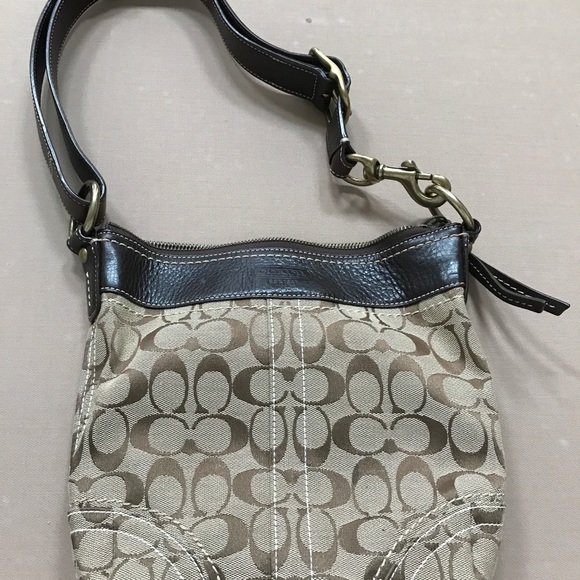 Coach shoulder bag. Signature brown - Picture 2 of 6