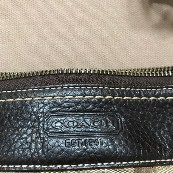 Coach shoulder bag. Signature brown - Picture 3 of 6