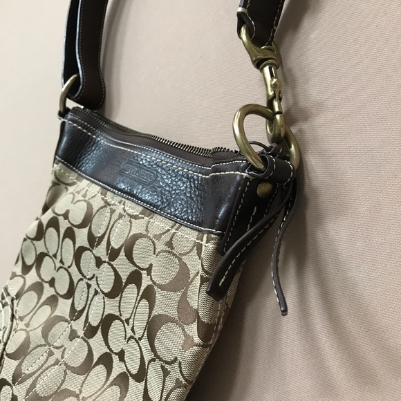 Coach shoulder bag. Signature brown - Picture 5 of 6