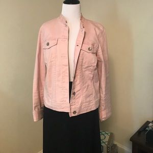 Pink denim jacket