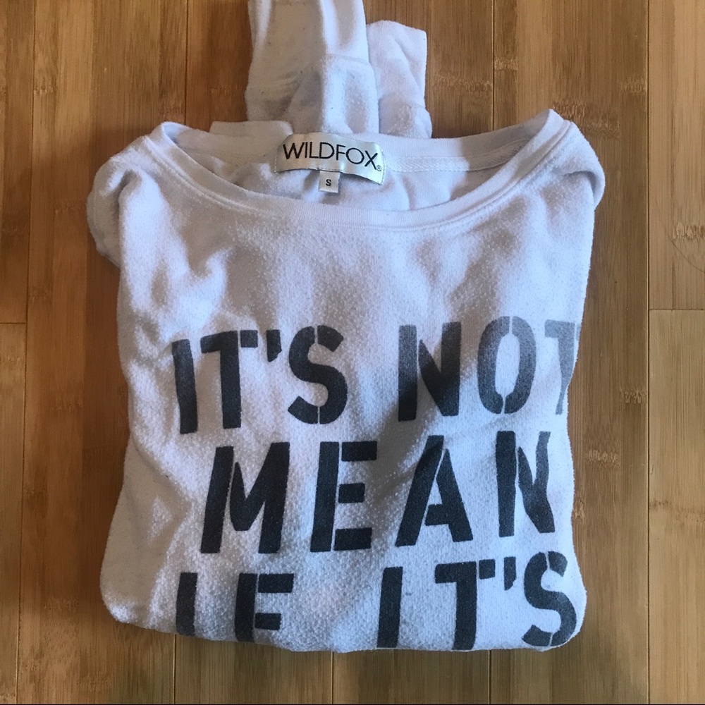 Wildfox "It's not mean if..." sweater