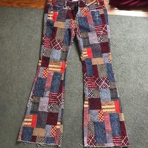 vintage free people corduroy flare pant