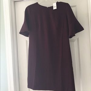 NWT Loft Berry Colored Bell Sleeve Mini Dress