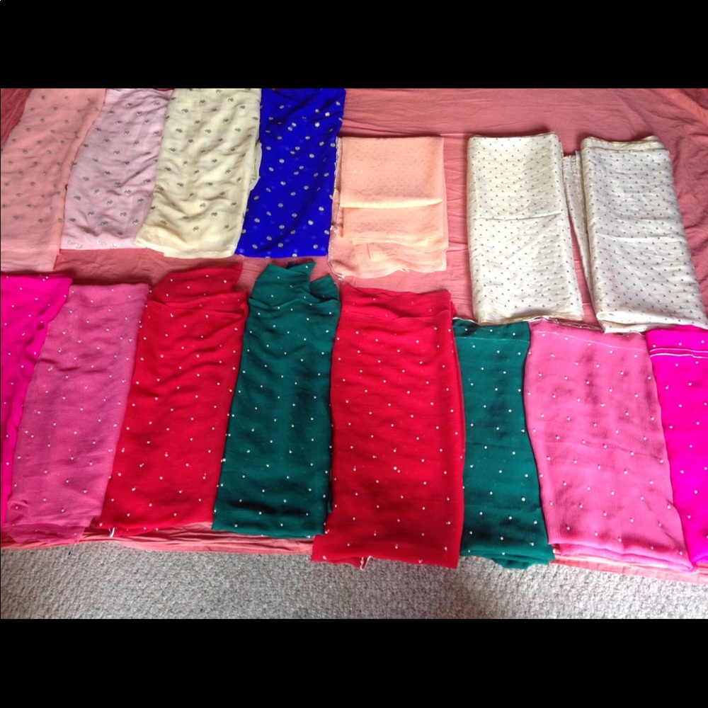 Chiffon scarfs.