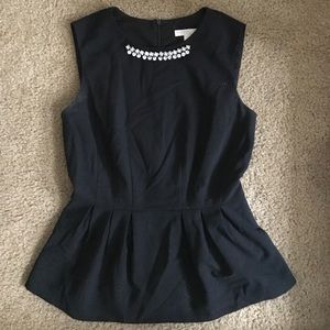 Black Peplum Top