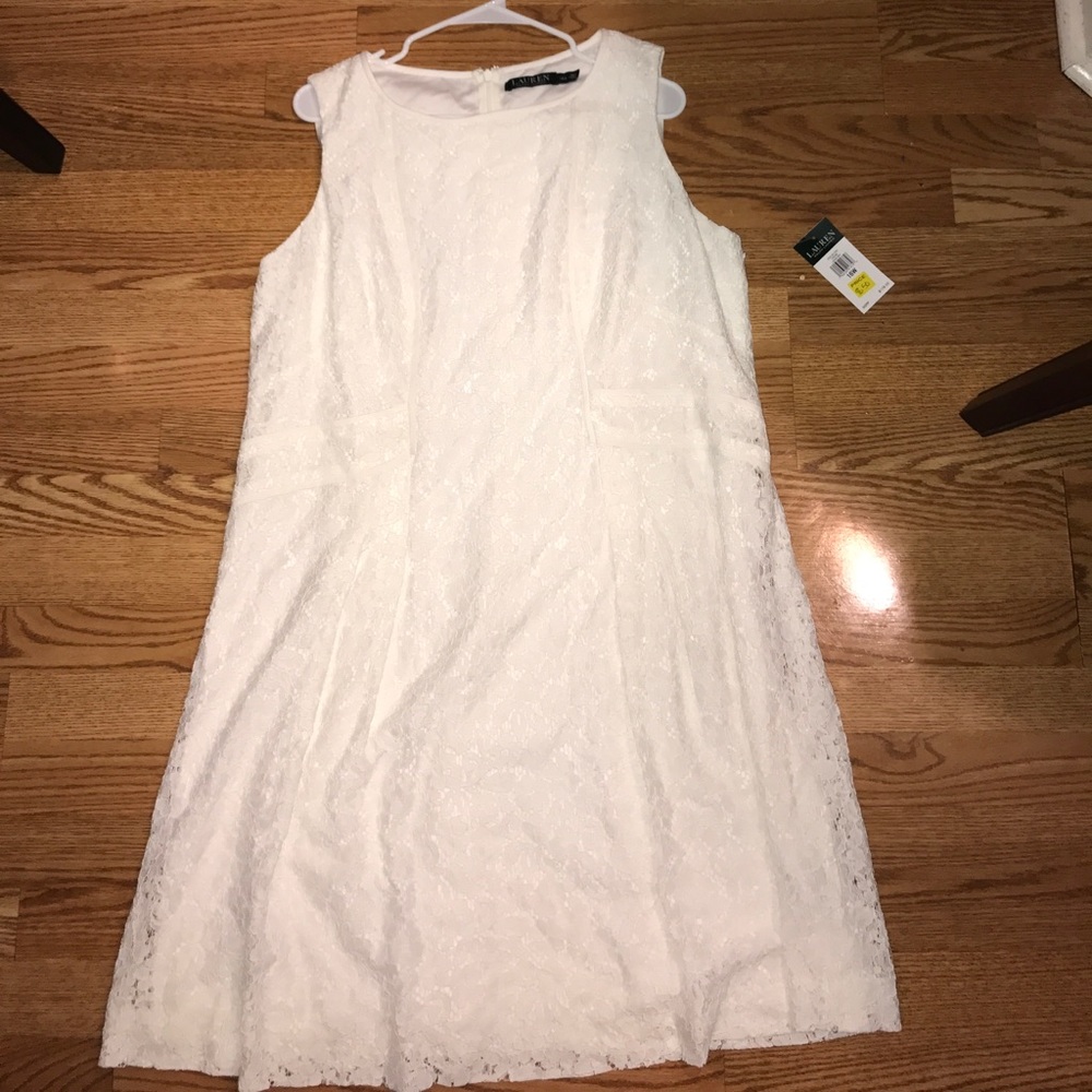 White Lace Ralph Lauren Cocktail Dress