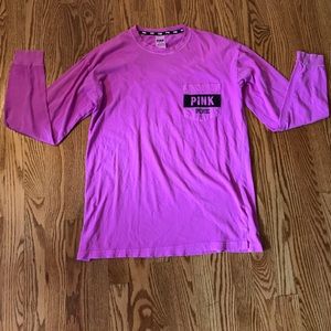 PINK Magenta Long Sleeve Tee