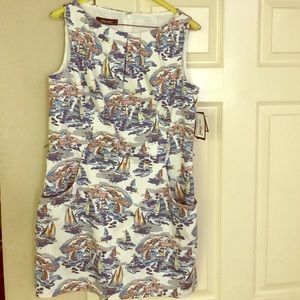 Nine West dress with sailor print.