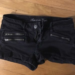 Black American Eagle Denim Shorts