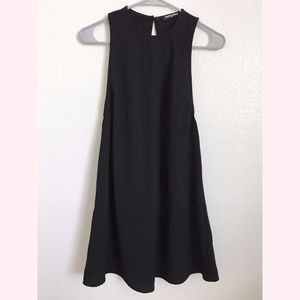 American Apparel Black Crepe Tank Dress