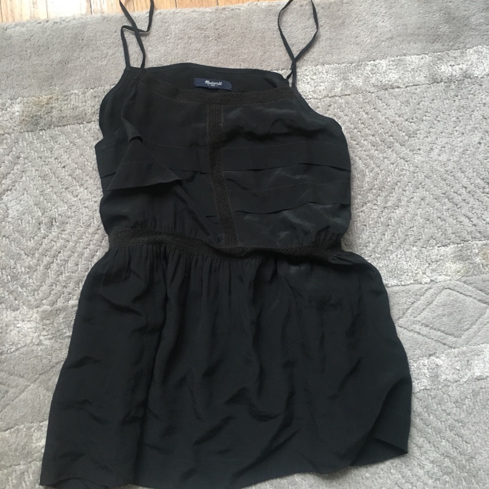 Black 100% silk cami Madewell