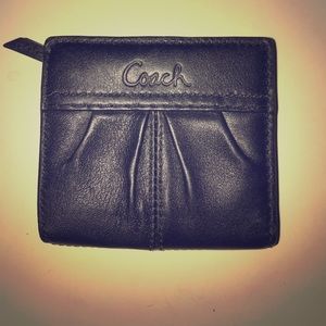 BLACK LEATHER COACH WALLET