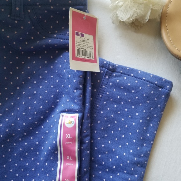 NWT - Blue w/pink knit pants - Picture 2 of 4