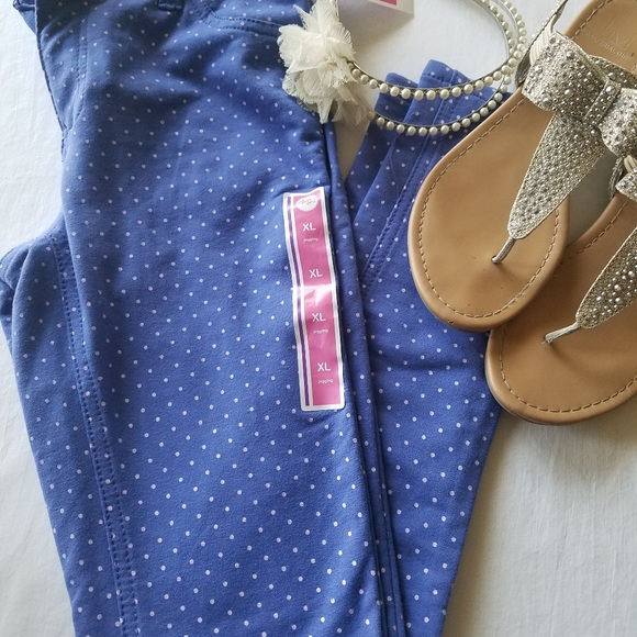 NWT - Blue w/pink knit pants - Picture 3 of 4
