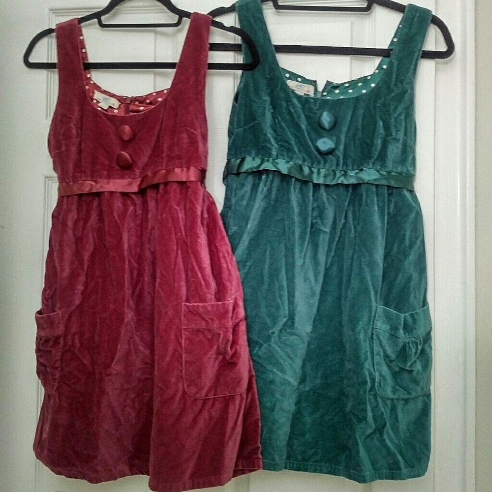 2 for 1 So Wear It Declare Empire Velvet Dresses