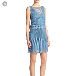 Tory burch crescent guipure lace dress in blue