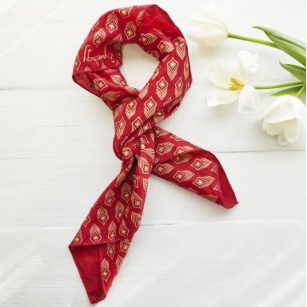 NWOT Symbology Red Print Scarf